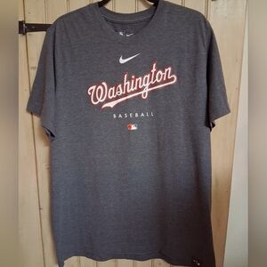 Nike Dark Gray Washington Baseball Tee, Mens Size XL